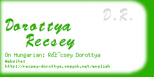 dorottya recsey business card